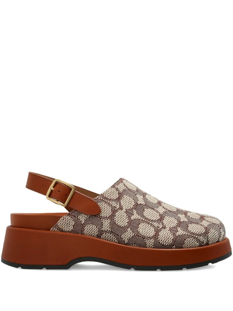 Coach  slingback-jacquard flat mules