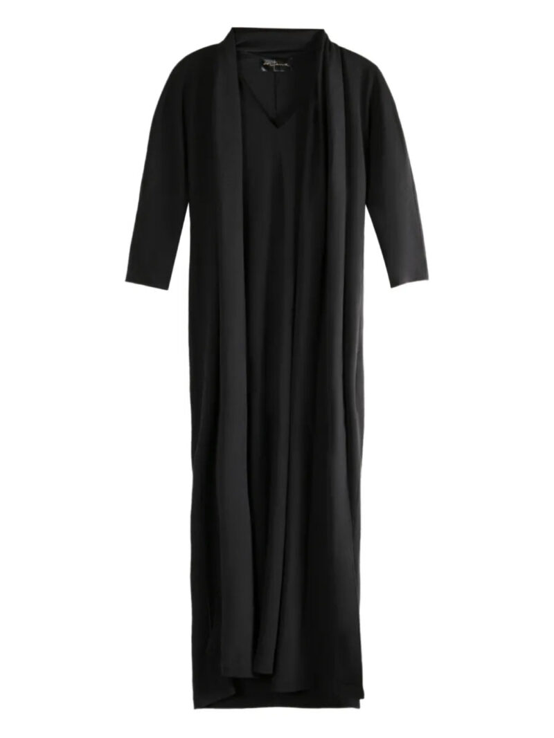 Cortana  Niza draped three-quarter sleeve maxi dress