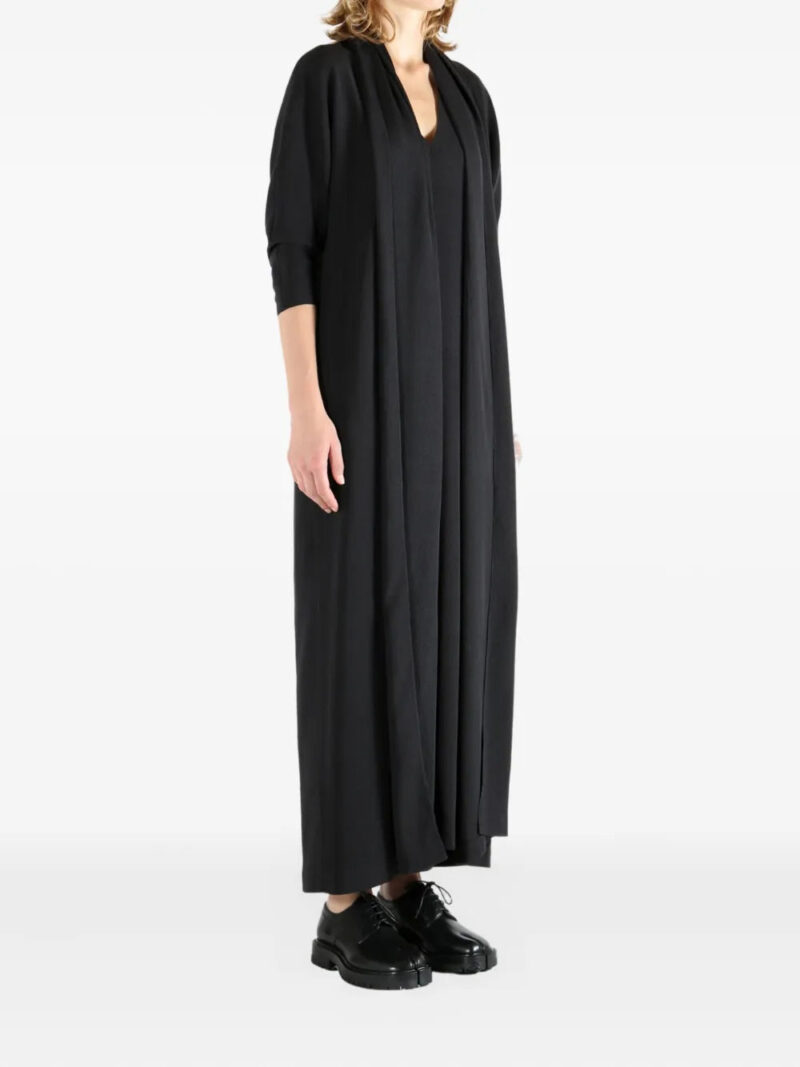 Cortana  Niza draped three-quarter sleeve maxi dress