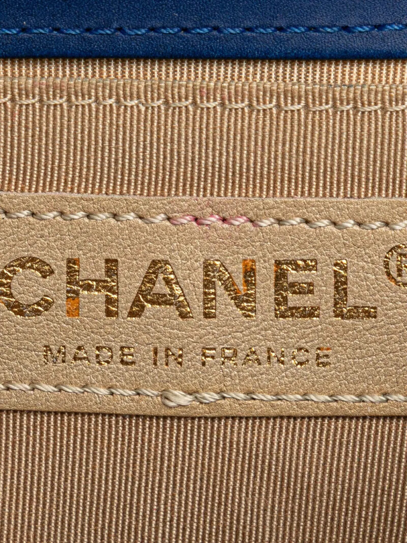 CHANEL - Small Woven Lambskin Chateau Boy Flap shoulder bag
