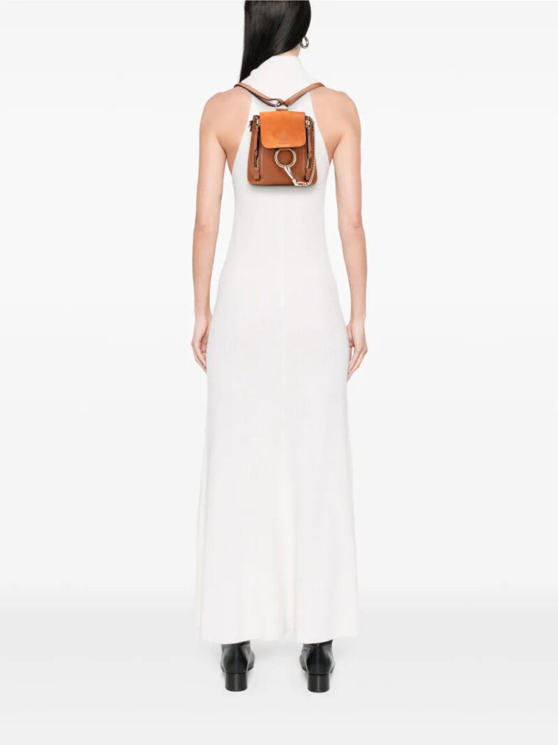 Chloé Mini Calfskin and Suede Faye backpack