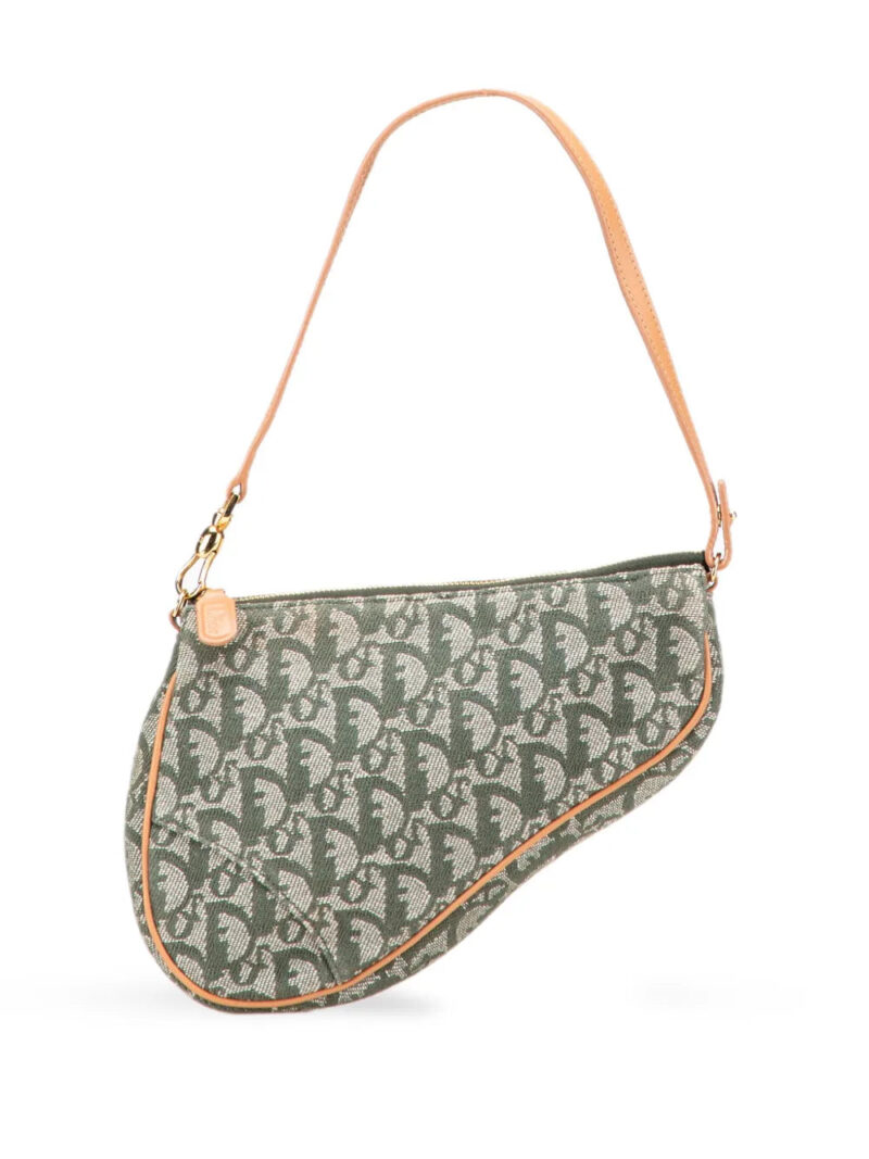 Christian Dior Mini Diorissimo Canvas Saddle Pochette shoulder bag
