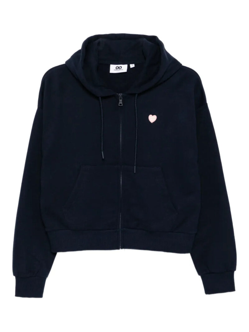 CHOCOOLATE  logo-appliqué cotton hoodie
