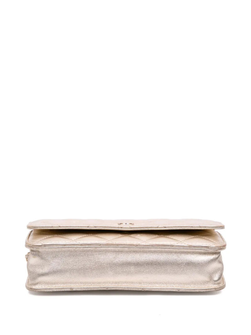 CHANEL - CC Metallic Quilted Lambskin Wallet on Chain crossbody bag