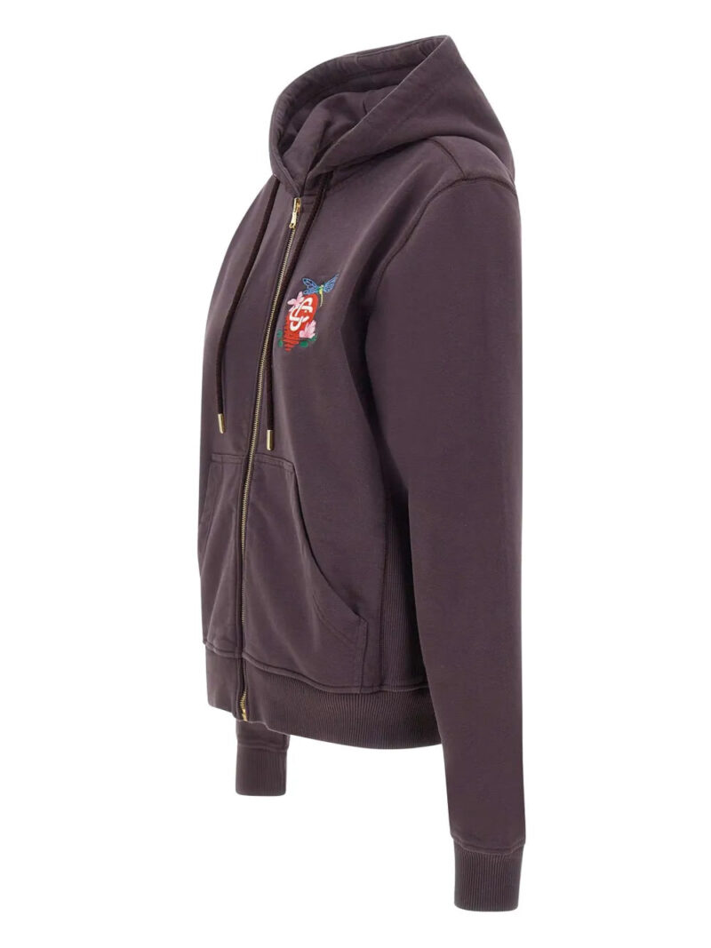 Casablanca embroidered-logo zip-up hoodie