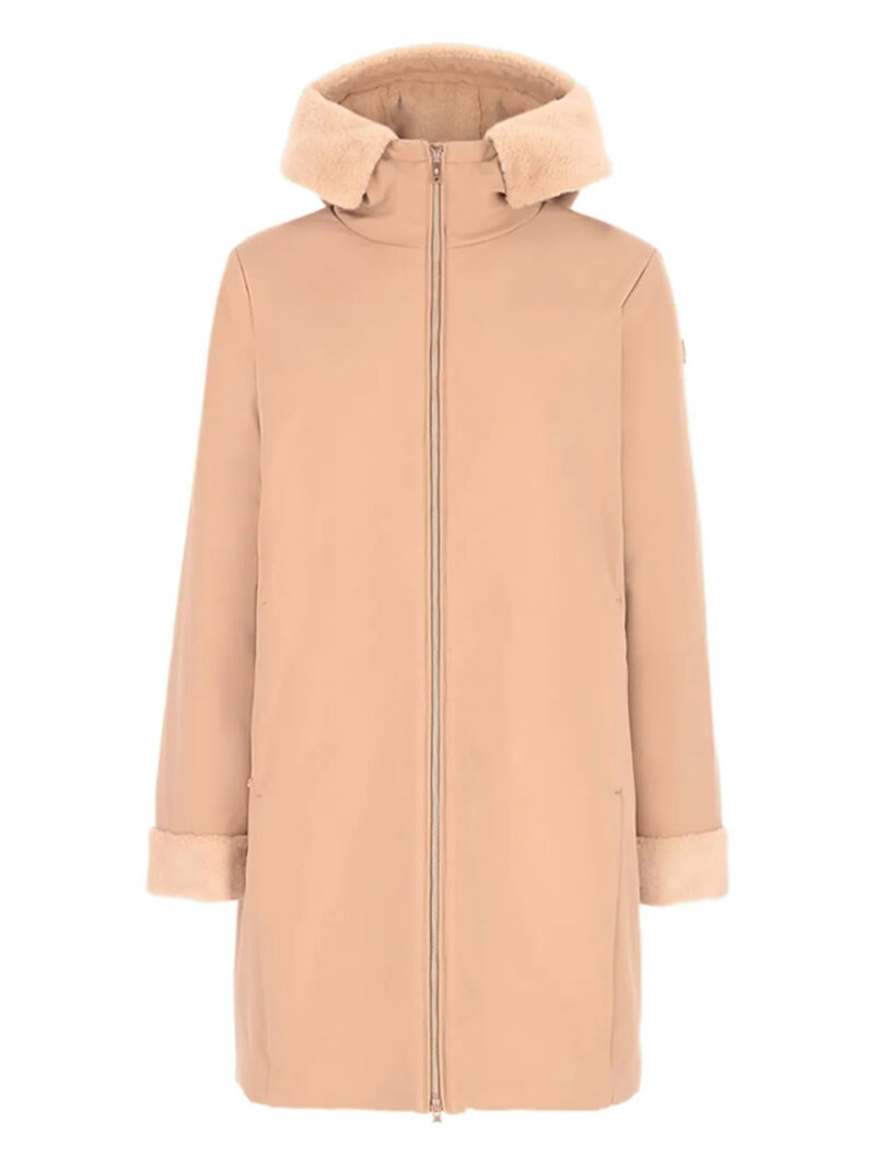 CONTE OF FLORENCE  hooded fleece-trimmed jacket