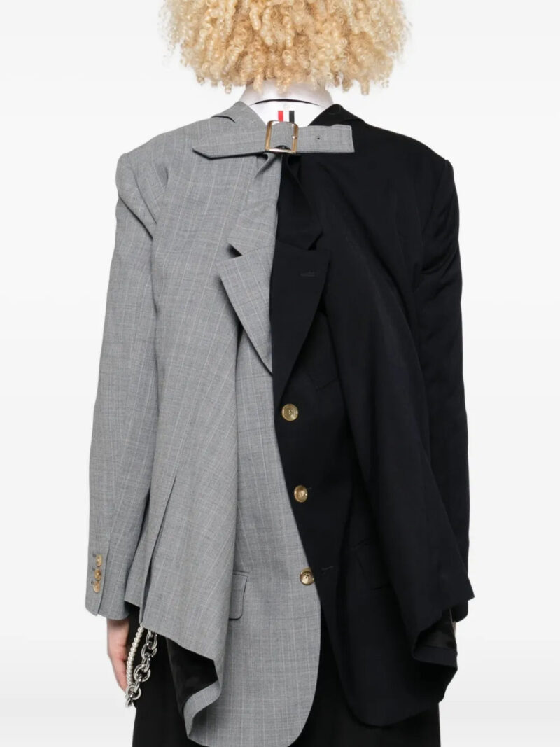 Comme Des Garçons pinstripe two-tone jacket