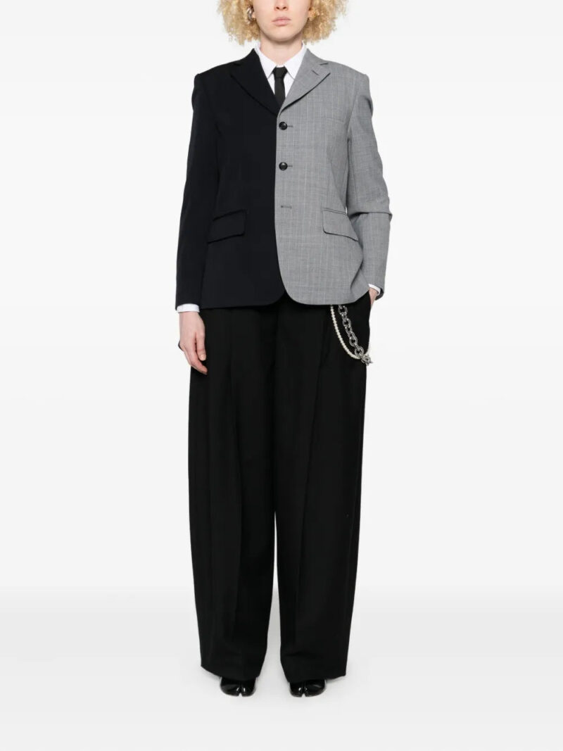 Comme Des Garçons pinstripe two-tone jacket