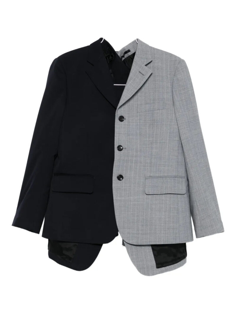 Comme Des Garçons  pinstripe two-tone jacket