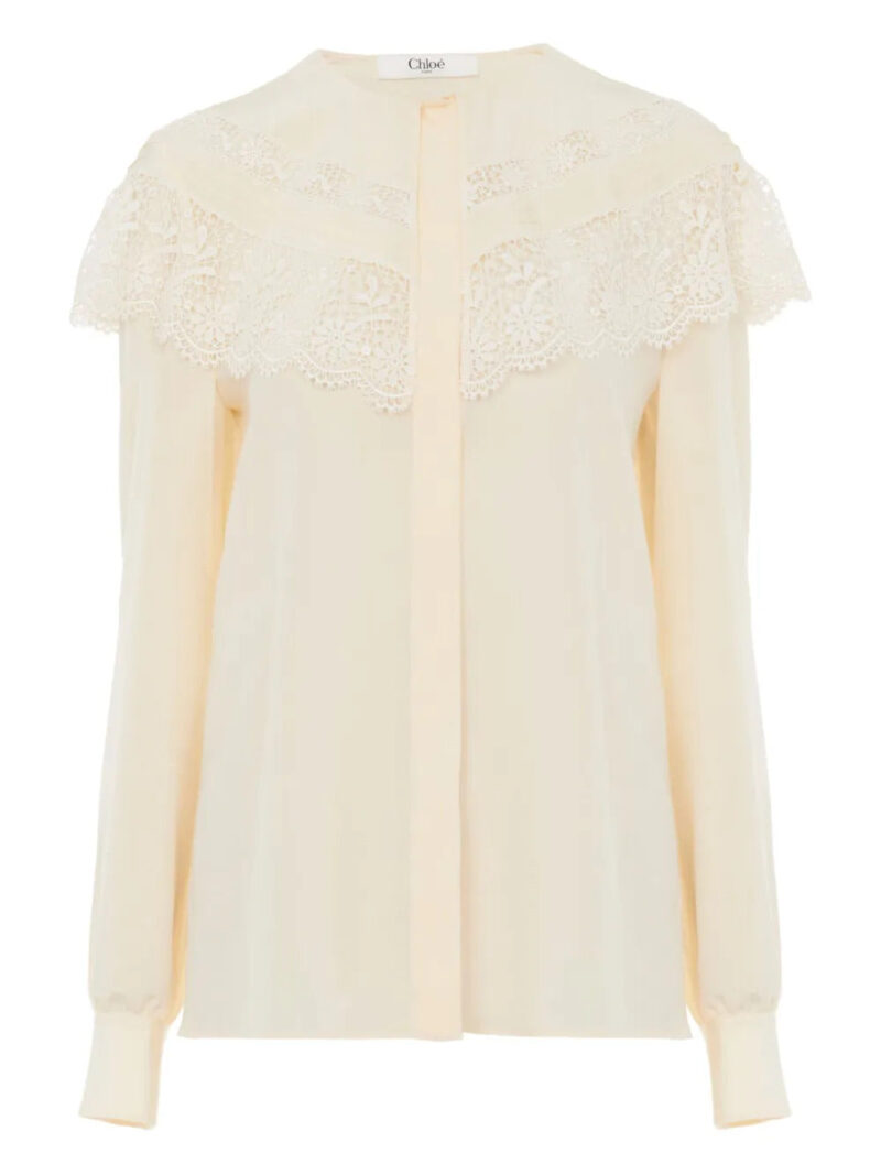 Chloé  lace-trimmed blouse
