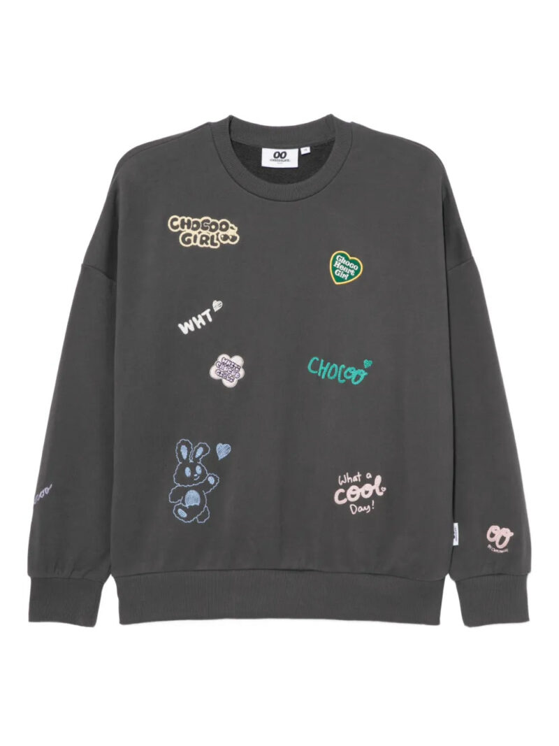 CHOCOOLATE  logo-embroidered sweatshirt