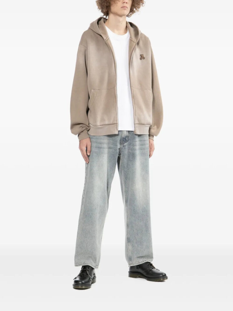 CHOCOOLATE  bear-embroidered jeans