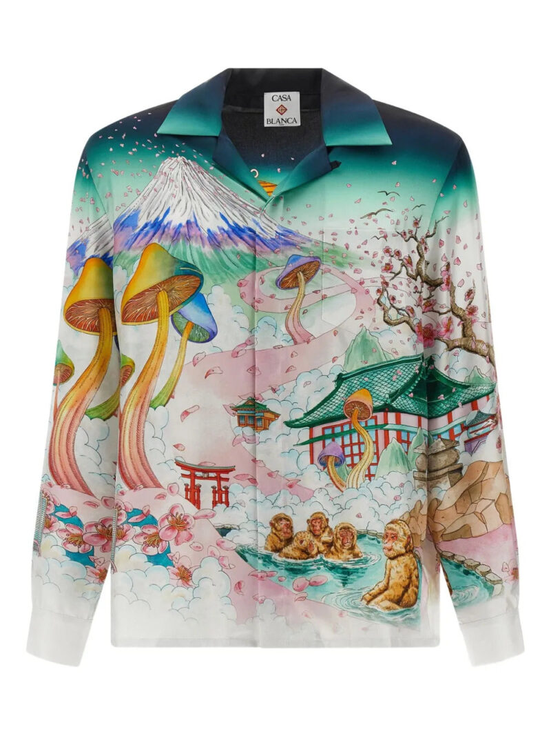 Casablanca  flowers print cuban shirt