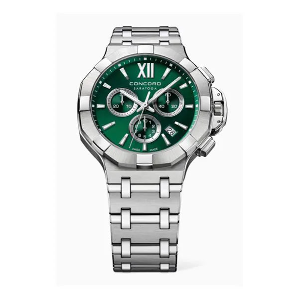 Concord Saratoga Green Dial Chronograph Men’S Watch