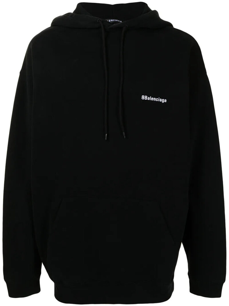 Balenciaga  logo-embroidered oversize hoodie