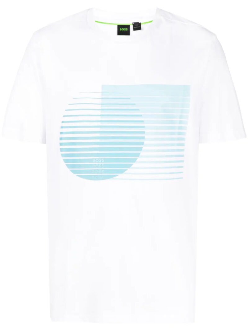 BOSS  CREW-NECK T-SHIRT IN COTTON JERSEY WITH SEASONAL ARTWORK