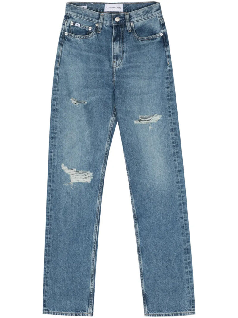 Calvin Klein Jeans  high-rise straight cotton jeans