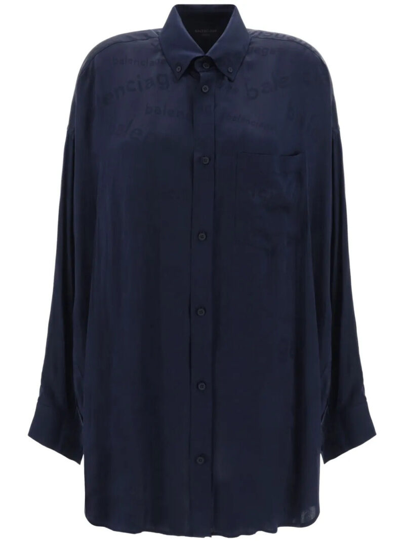 Balenciaga  logo-jacquard shirt