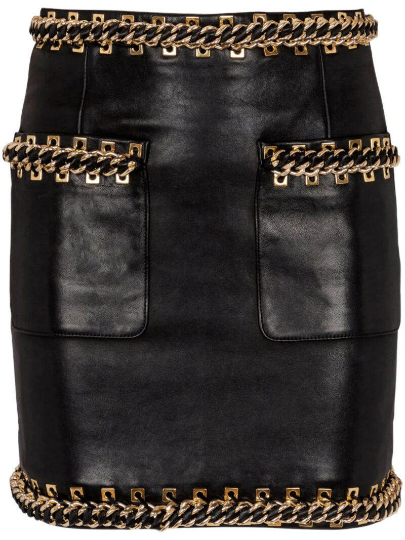 Balmain  chain-detail mini skirt