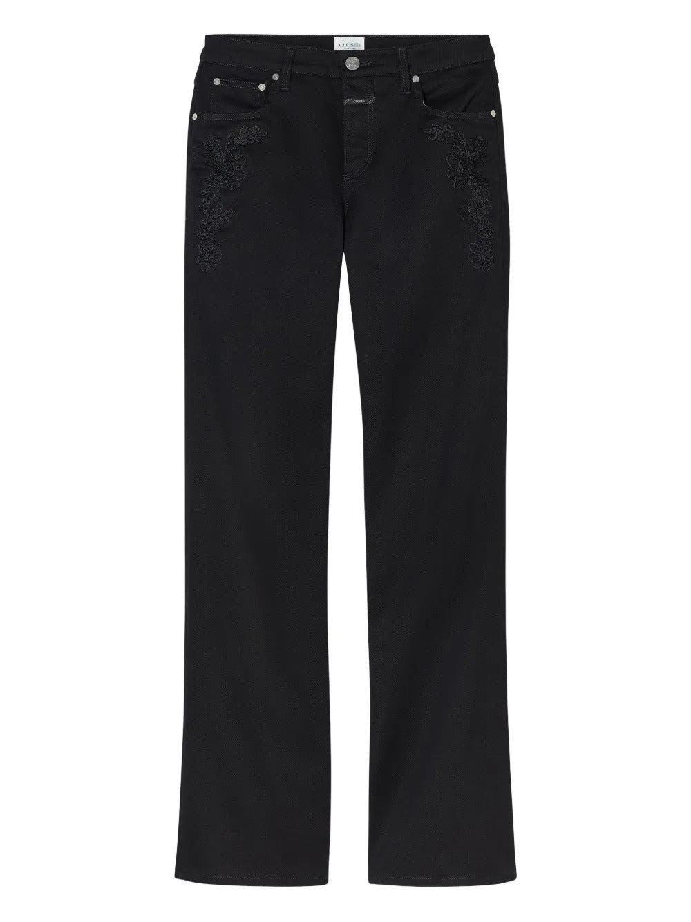 Closed embroidered high-rise jeans