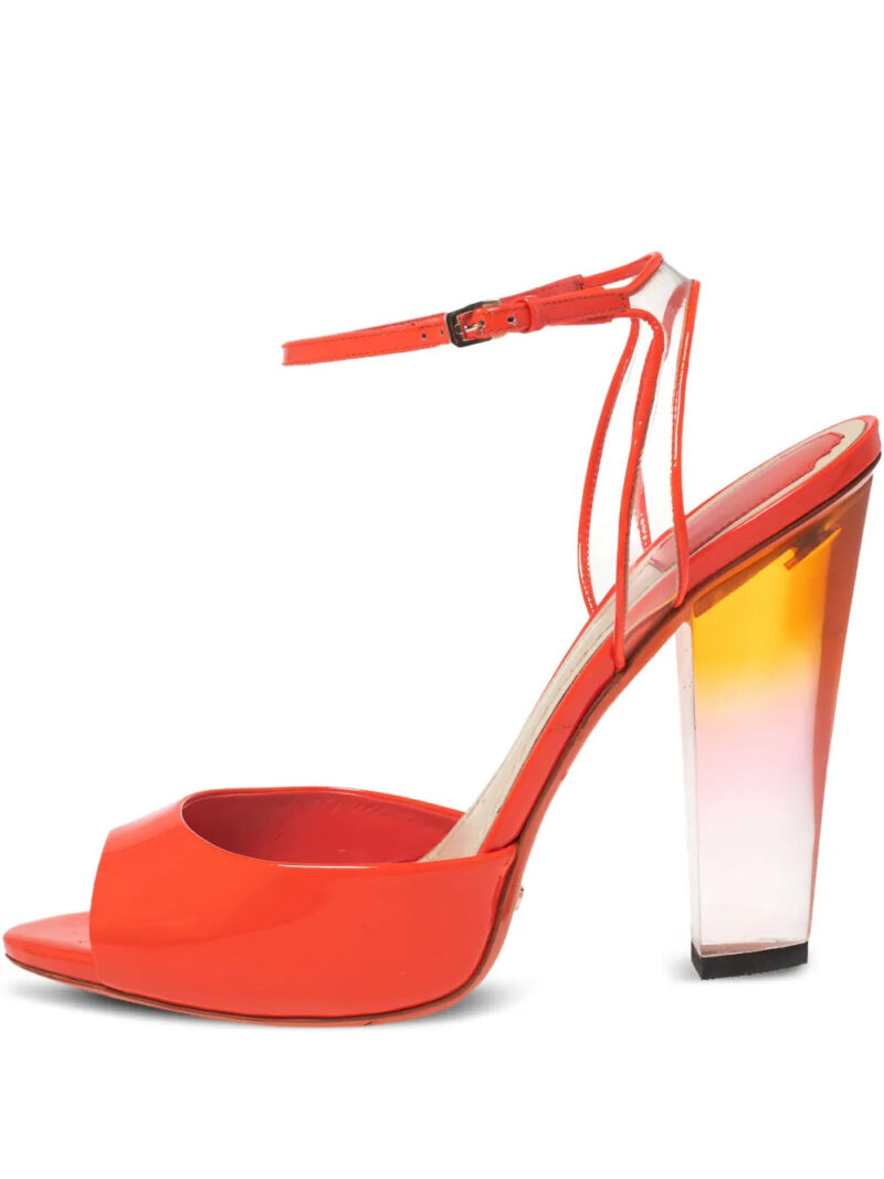 Christian Dior 120mm patent-leather ankle-strap sandals