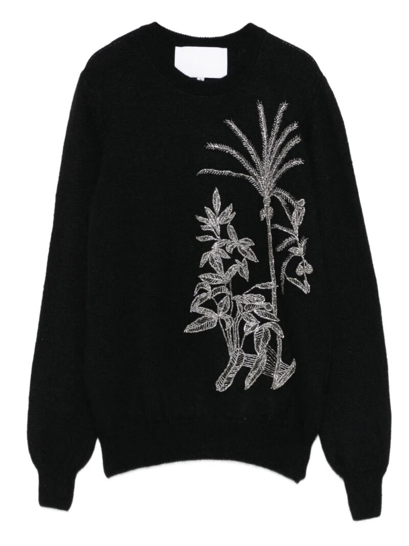 Costarellos  floral-embellished sweater