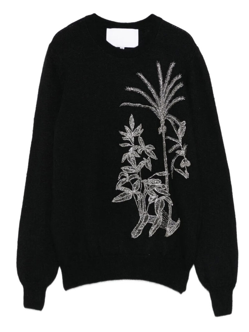 Costarellos  floral-embellished sweater