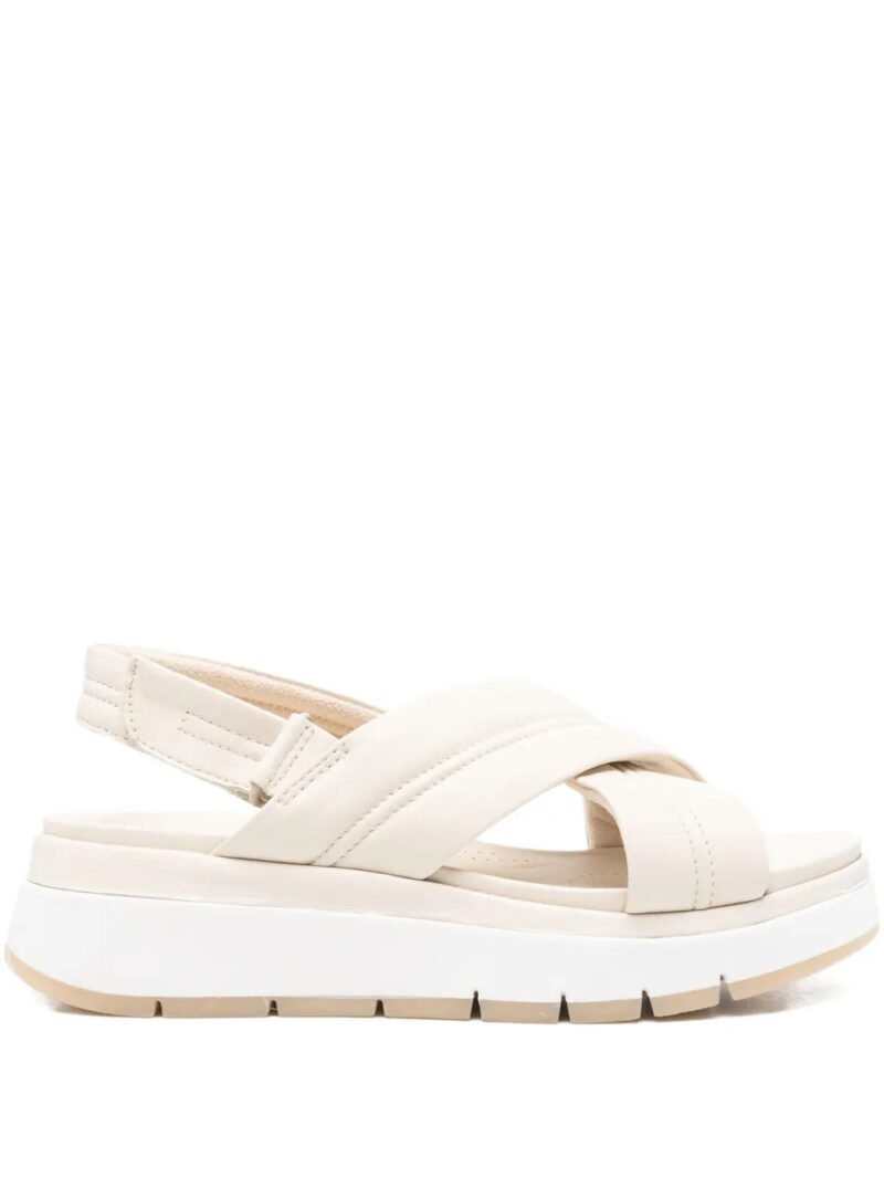 Clarks  30mm Tuscan cross-strap platform sandals