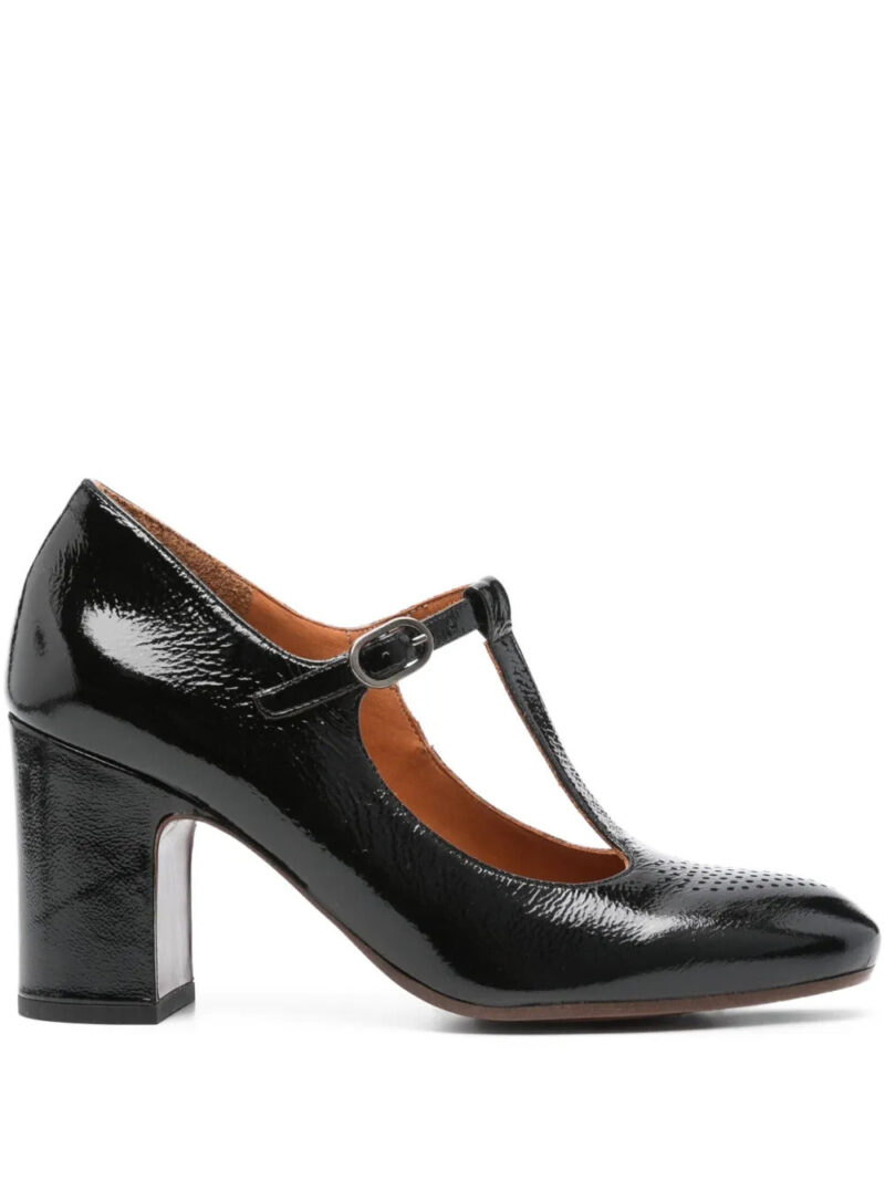 Chie Mihara  80mm Madam patent leather T-bar pumps