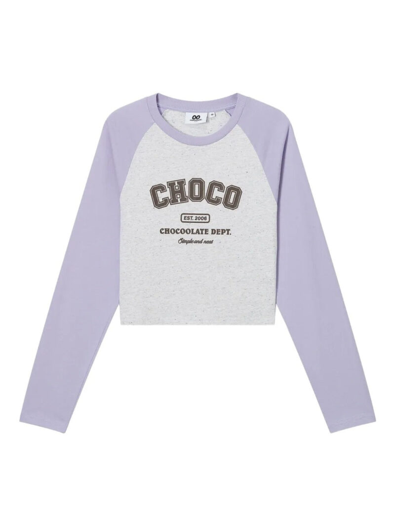 CHOCOOLATE  raglan-sleeve cropped sweatshirt