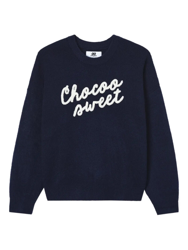 CHOCOOLATE  embroidered-lettering sweater