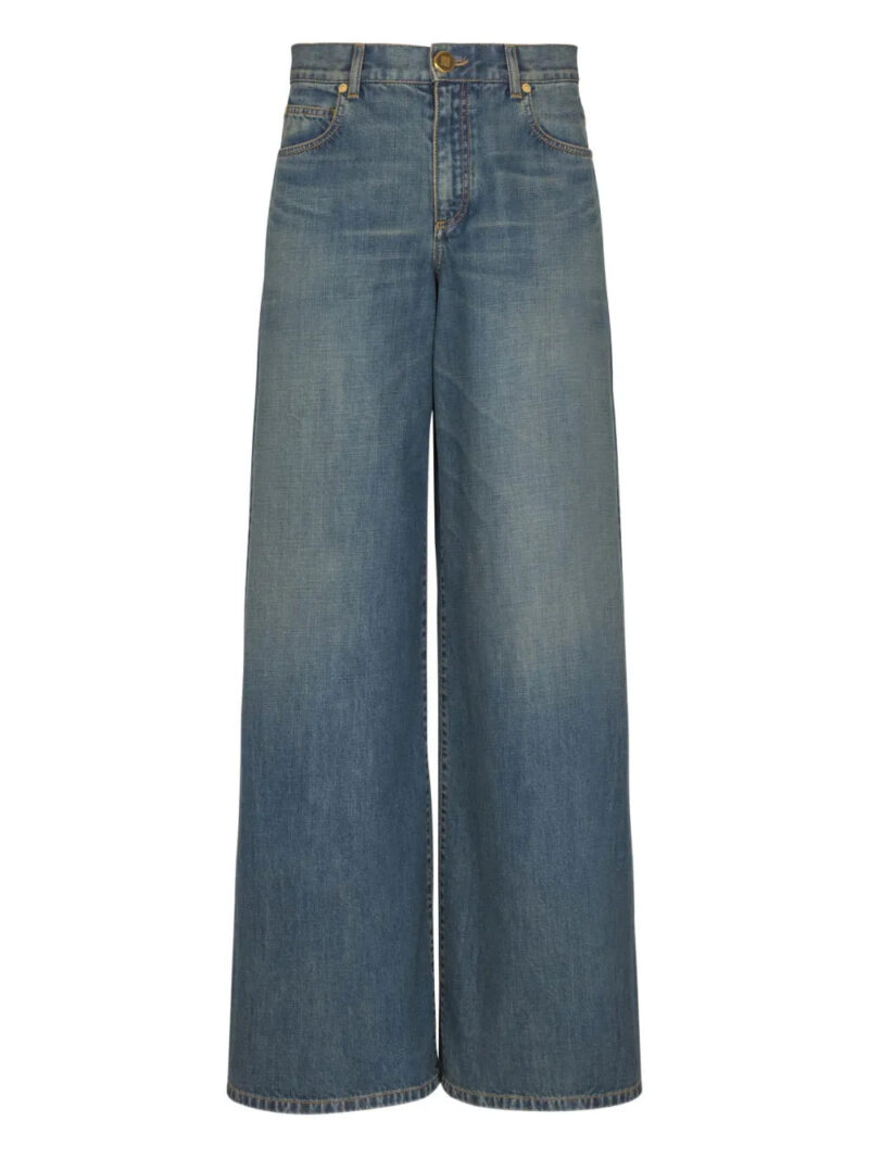 Balmain  faded wide-leg jeans