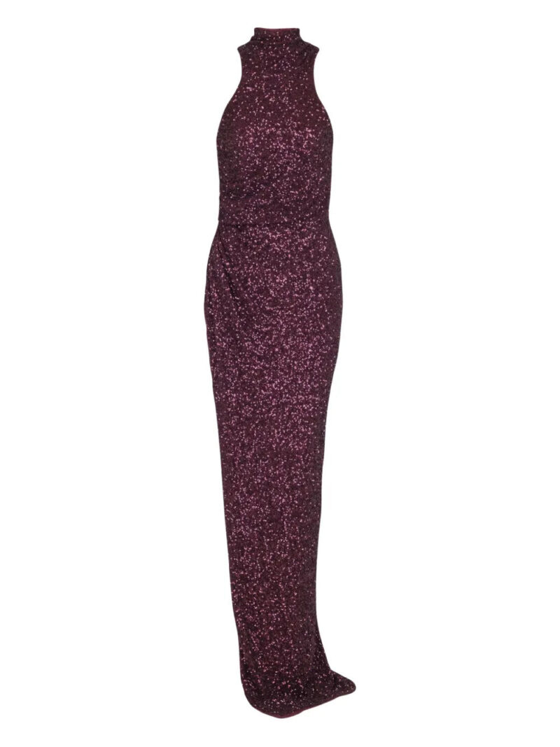 Balmain  high-neck sequin maxi dress