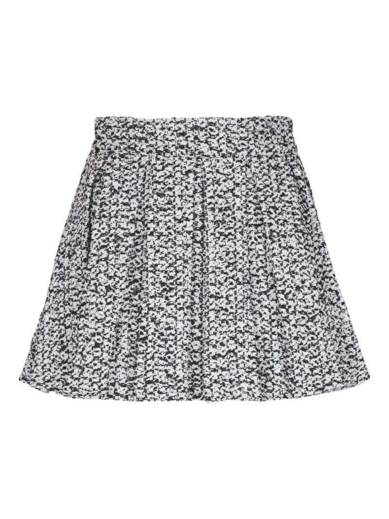 Balmain  high-waisted tweed pleated mini skir