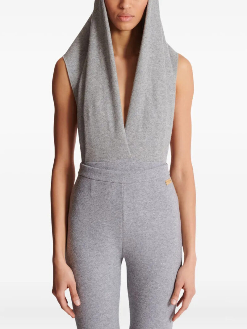 Balmain  hooded draped bodysuit