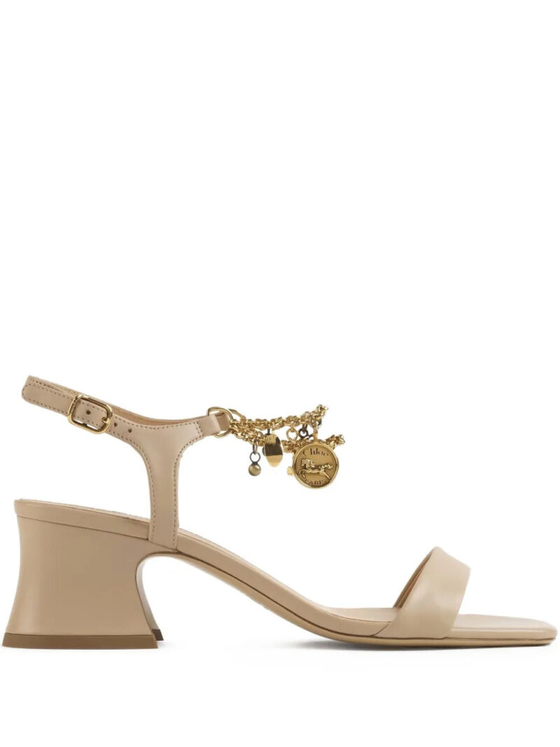 Chloé  55mm charm-embellished block-heel sandals