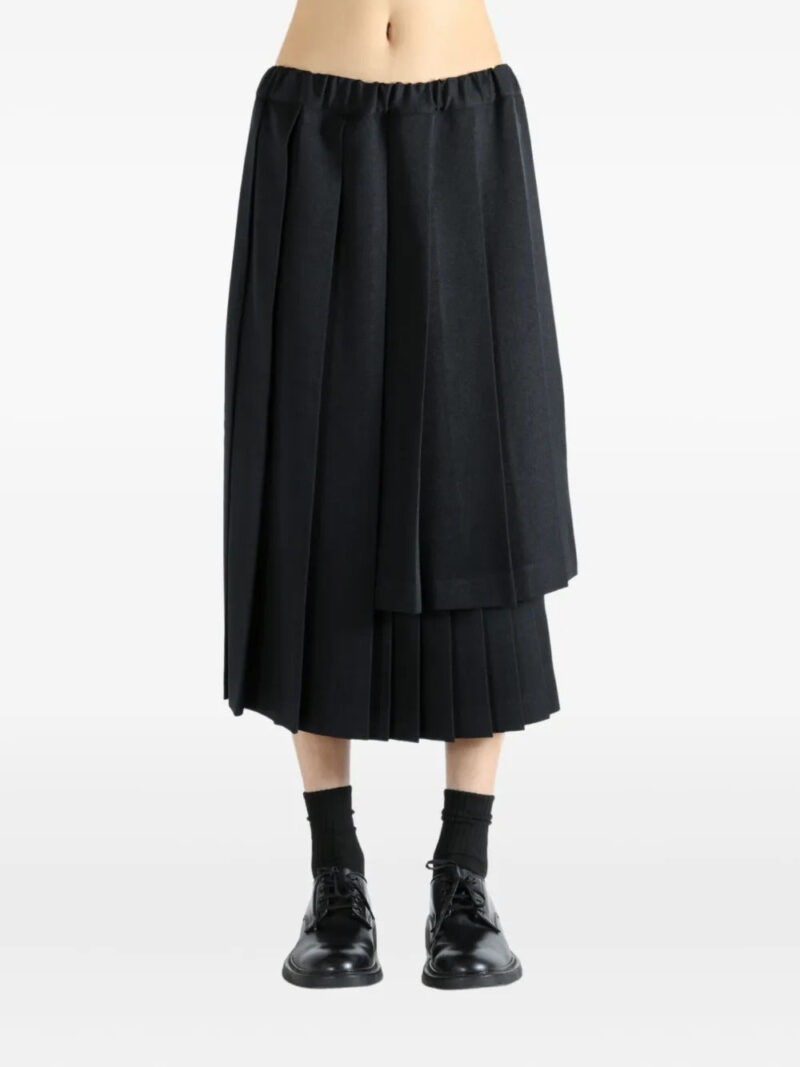 Comme Des Garçons Comme Des Garçons  pleated asymmetric midi skirt