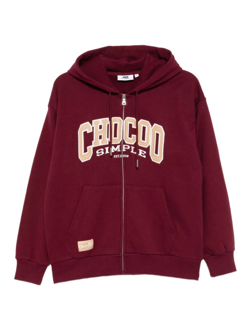 CHOCOOLATE  embroidered-logo zip-up hoodie