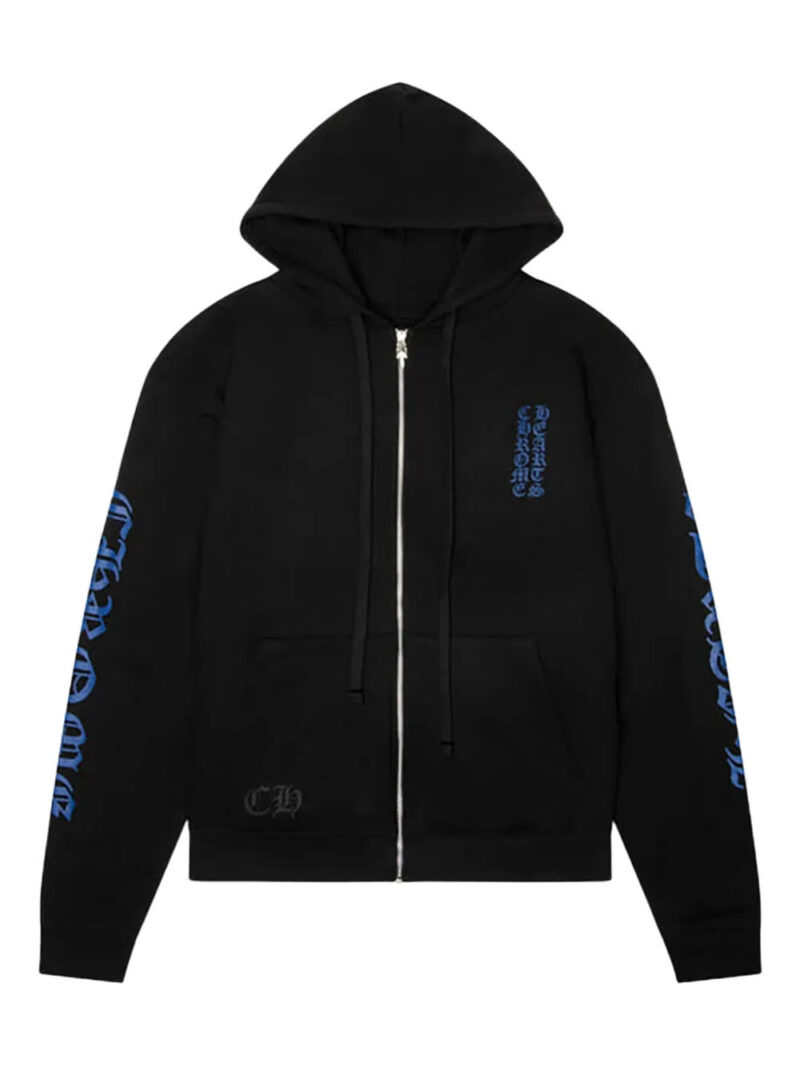 Chrome Hearts  zip-up thermal hoodie