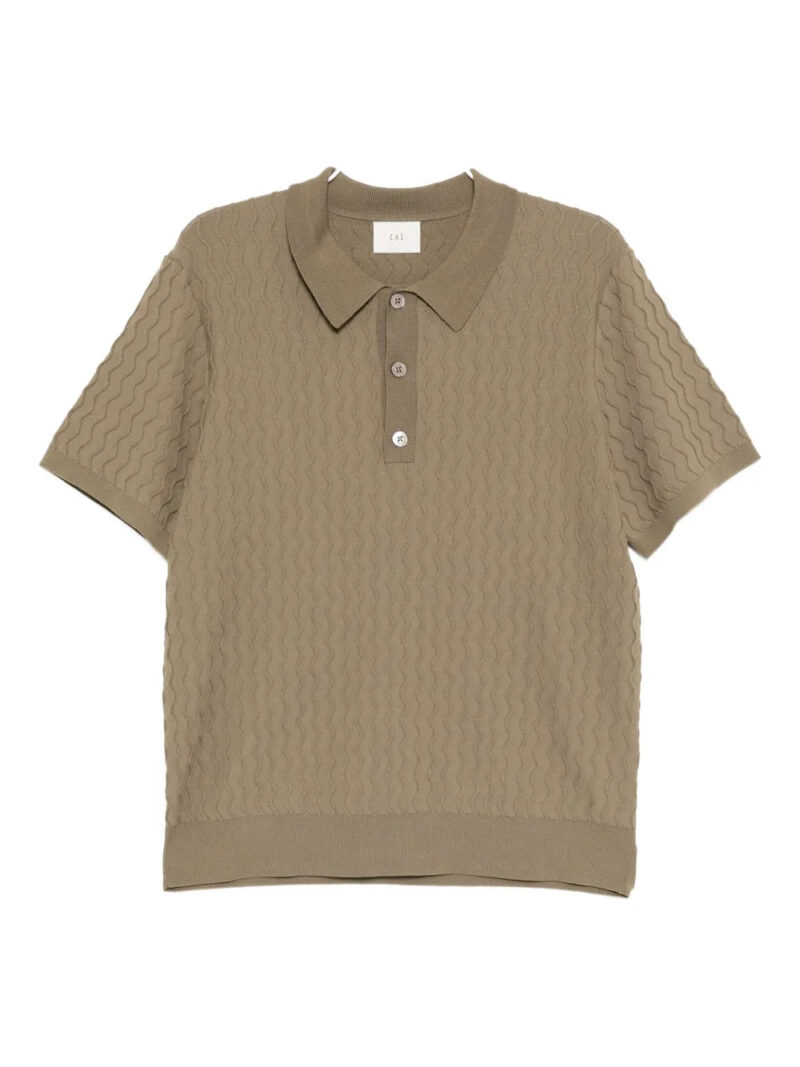 CHÉ  Swirl Geo polo shirt