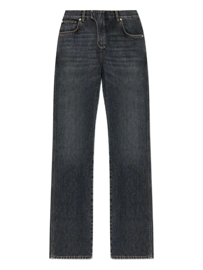 Balmain  logo-patch jeans