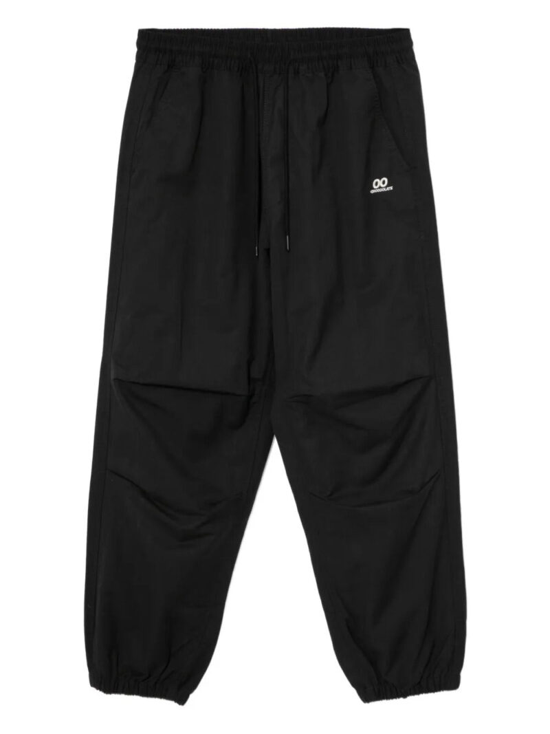 CHOCOOLATE  logo-embroidered trousers