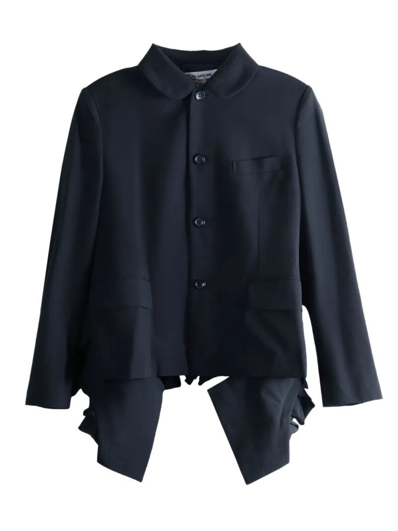 Comme Des Garçons Comme Des Garçons  wool ruffled fitted jacket