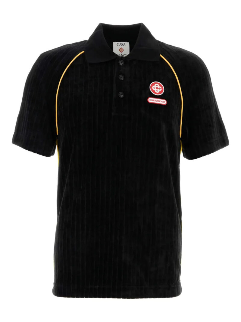 Casablanca corduroy piping polo shirt