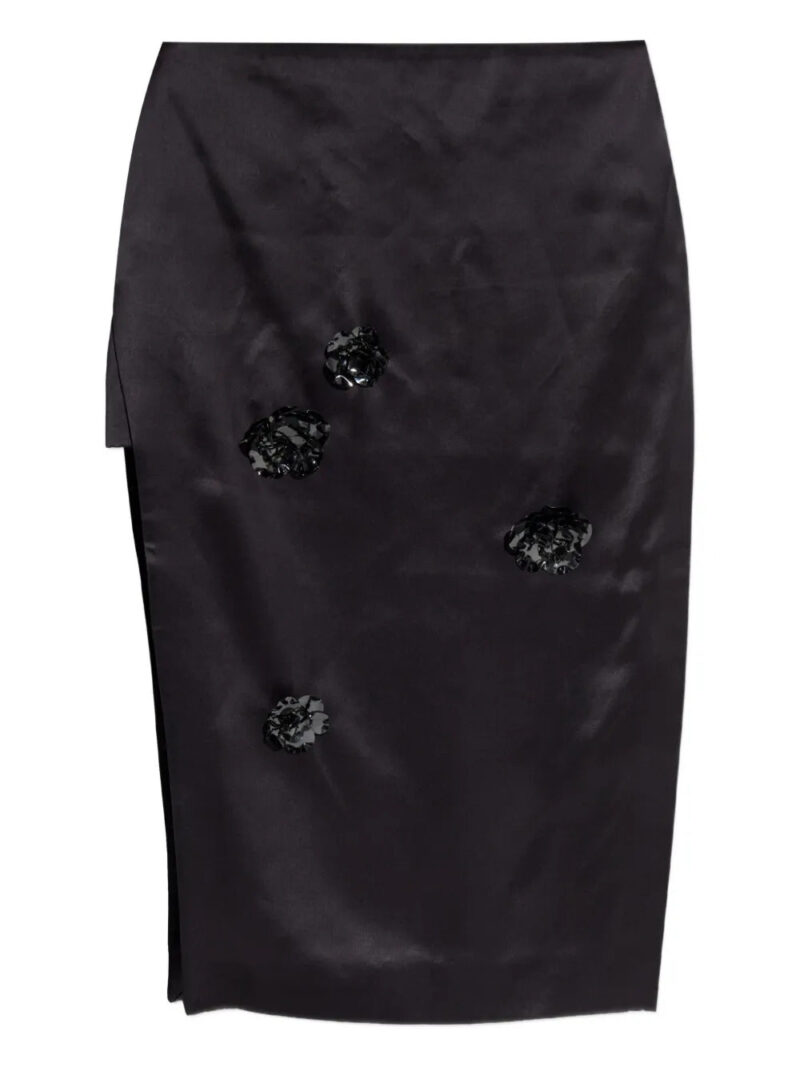 Casablanca  floral-detail midi skirt