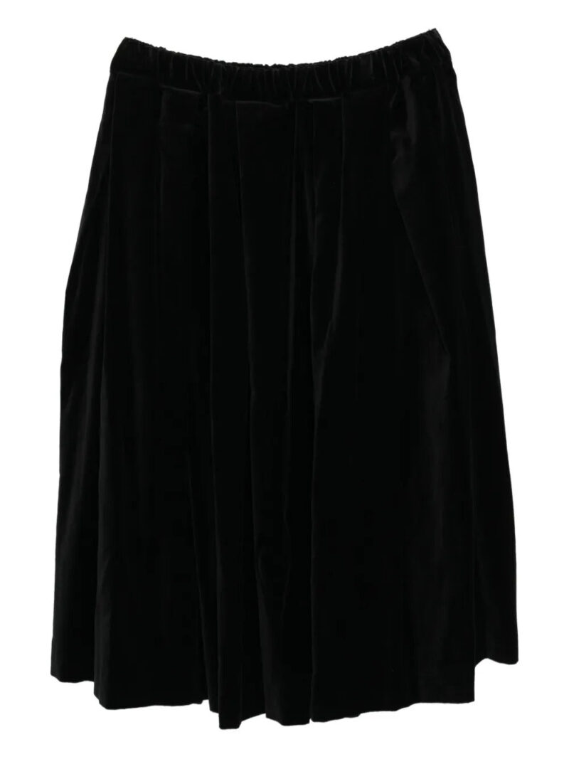 Comme Des Garçons  velvet pleated skirt
