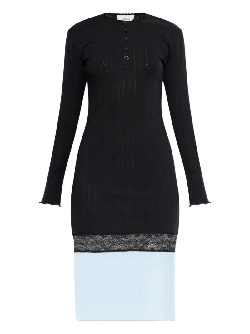 Coperni  lace-trim midi dress