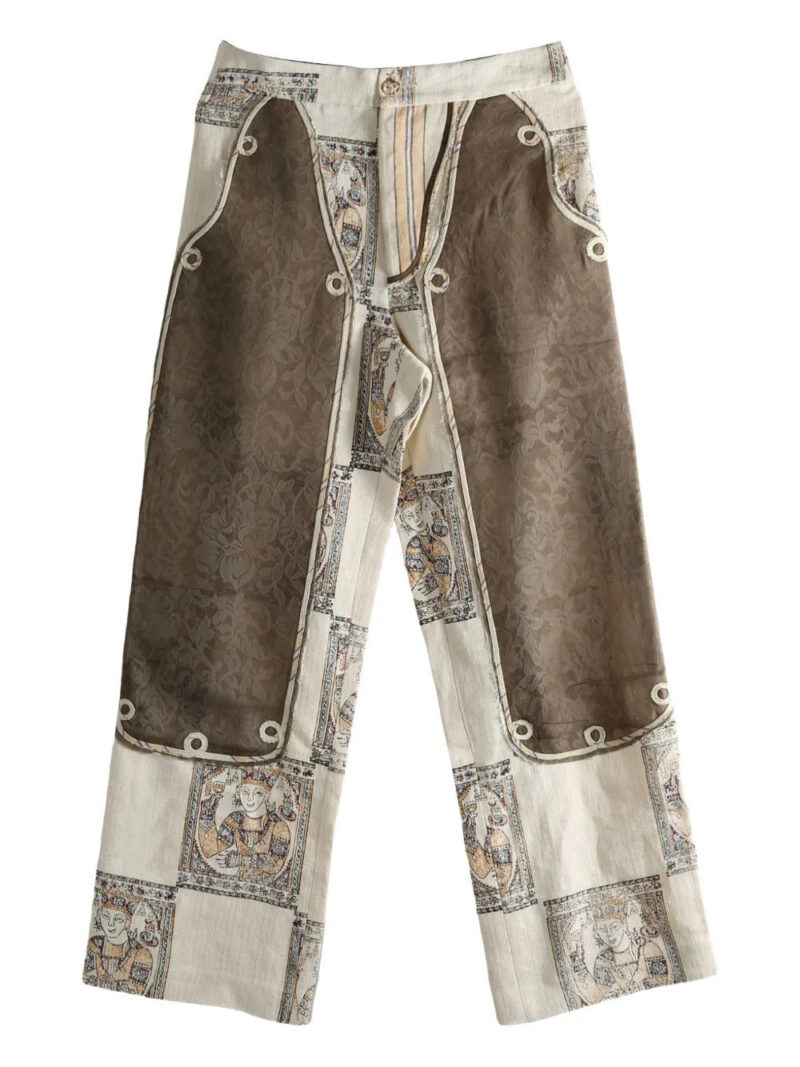 COMMUNS  patterned panelled trousers