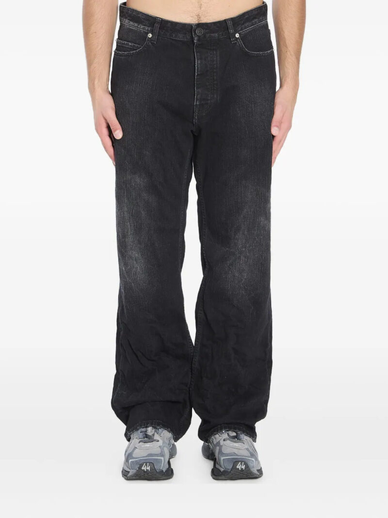 Balenciaga  logo-patch distressed jeans