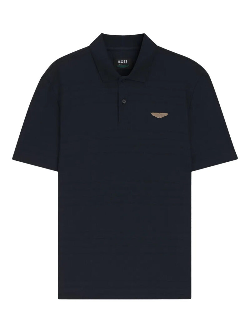 BOSS  logo-patch polo shirt